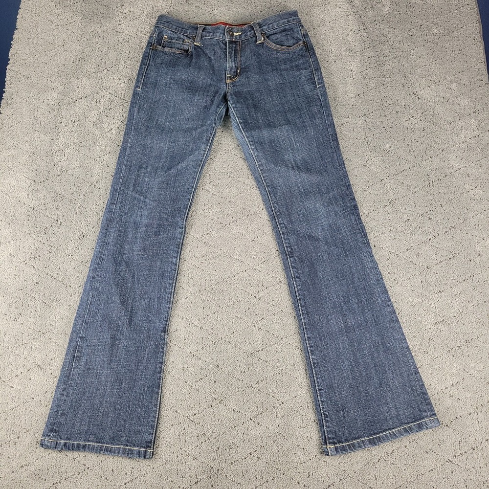 Guess Jeans Womens 28 Blue Low Rise Bootcut Dark Wash Stretch Denim